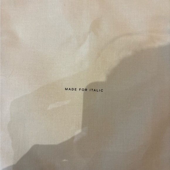 Blue Leather Italic tote bag with wristlet - Picture 12 of 14